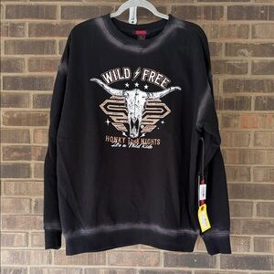 NWT Women’s Rock and Roll Denim Western Sweatshirt